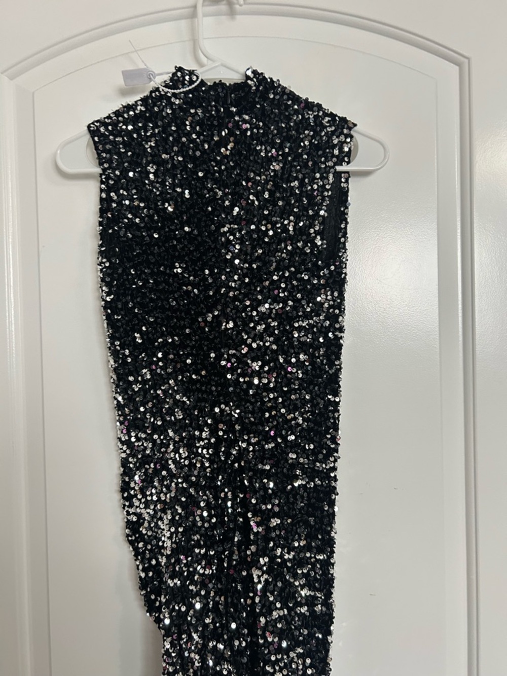 Mew Mews Sequin Sparkling Sleeveless Mini Dress Size M NWT Chic Wedding 90s Glam - Picture 10 of 14
